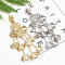 E-5255  2 Colors Metal Piece Tassel Pendant Earrings