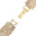 B-0955 Gold Silver Trendy Unique Full  Shining Crystal Rhinestone Little Acrylic Sequins Cuff Bracelet Bangle For Women