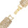 B-0955 Gold Silver Trendy Unique Full Shining Crystal Rhinestone Little Acrylic Sequins Cuff Bracelet Bangle For Women