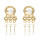 E-5260 Fashion Big Silver Gold Metal Simulated Pearl Drop Earrings for Women Girl Party Jewelry