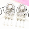 E-5260 Fashion Big Silver Gold Metal Simulated Pearl Drop Earrings for Women Girl Party Jewelry