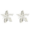 E-5262 Elegant Silver Gold Metal Flower Stud Earrings for Women Girl Wedding Party Jewelry