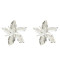 E-5262 Elegant Silver Gold Metal Flower Stud Earrings for Women Girl Wedding Party Jewelry