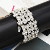 B-0957 Bohemia Trendy Unique Full  Shining Crystal Rhinestone Little Acrylic Sequins Cuff Bracelet& Bangle For Women Jewelry Design