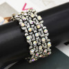 B-0957 Bohemia Trendy Unique Full  Shining Crystal Rhinestone Little Acrylic Sequins Cuff Bracelet& Bangle For Women Jewelry Design