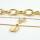 N-7213 Multi-Layer Link Chain Gold Silver Lock Charm Choker Necklace