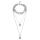 N-7213 Multi-Layer Link Chain Gold Silver Lock Charm Choker Necklace