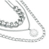 N-7214 Fashion Multilayers Gold Silver Color Coin Tassel Necklaces for Women Wedding Party Jewelry