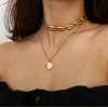 N-7216 Summer Beach Turkish Silver Gold Shell Statement Necklace for Women's Jewelry Design