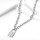 N-7215 Multi-Layer Link Chain Gold Silver Lock Charm Choker Necklace