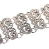 B-0962 Trendy Vintage Silver Carved Flower Coin Bracelet For Women Jewelry Design