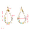 E-5264 Electroplated Color Earrings Bohemian Beaded Eardrop Geometric Dangle Earrings
