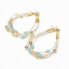 E-5264 Electroplated Color Earrings Bohemian Beaded Eardrop Geometric Dangle Earrings