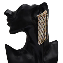 E-5267 * Colors Long Tassel Rhinestone Earring for Women Wedding Jewelry