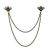 P-0435  3 Colors Vintage Rhinestone Bee Brooches For Women Shirt Collar Party Accessories