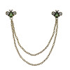 P-0435  3 Colors Vintage Rhinestone Bee Brooches For Women Shirt Collar Party Accessories