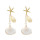 E-5270  8 Colors Gold Plated Zinc Alloy Natural Shell Shaped Star Drop Dangle Earrings For Women