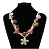 N-7224 Handmade Natural Sea Shell Flower Pendant Necklaces for Women Boho Party Beach Jewelry