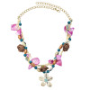 N-7224 Handmade Natural Sea Shell Flower Pendant Necklaces for Women Boho Party Beach Jewelry