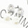 E-5272 Korean Fashion Gold Silver Metal Simulated Pearl Drop Earrings Statement for Women Girl Party Jewelry