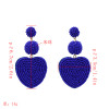 E-5275  4 Colors Beads Ball Dangle Heart Shape Cute Earrings For Women Jewelry