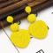 E-5275  4 Colors Beads Ball Dangle Heart Shape Cute Earrings For Women Jewelry