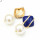 E-5278 Fashion Elegant Gold Big Faux Pearl Square Dangle Earrings Statement For Wedding Women Bijoux Jewelry