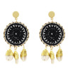 E-5279 Handmade Woven Cotton Natural Sea Shell Drop Dangle Earrings for Women Girl Summer Beach Party Jewelry