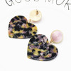 E-5282  3 Colors Acrylic Heart-shaped Earrings Mixed Color Drop Earrings For Women Jewerly