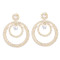 E-5285 Fashion Silver Gold Metal Full Crystal Rhinestone Drop Earrings for Women Bridal Wedding Party Jewelry