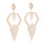 E-5285 Fashion Silver Gold Metal Full Crystal Rhinestone Drop Earrings for Women Bridal Wedding Party Jewelry