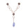 N-7225  2 Colors Multiple Circles Resin Stone Metal Alloy Pendant Necklace for Woman