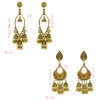 E-5290 Vintage Silver Gold Color Zamak Bells Tassel Statement Earring for Women Indian Party Jewelry