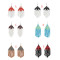 E-5292  6 Colors Mini Rice Beads Long Tassel Earrings Eagle Pattern Elegant Earring for Woman Party Jewelry