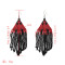 E-5292  6 Colors Mini Rice Beads Long Tassel Earrings Eagle Pattern Elegant Earring for Woman Party Jewelry