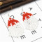 E-5292  6 Colors Mini Rice Beads Long Tassel Earrings Eagle Pattern Elegant Earring for Woman Party Jewelry