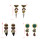 E-5291 3 style Retro Earrings Triangular Square Geometric Pendant Earrings Women Bijoux Jewelry