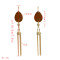 E-5294 Luxury Long Tassel Drop Earrings Gold Metal Acrylic Oval Shaped Pendant Earrings Women Bijoux Jewelry