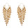 E-5295 4 Colors Fashion Crystal Rhinestone Long Tassel Drop Earrings for Women Party Statement Jewelry