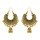 E-5296 Vintage Silver Gold Color Drop Dangle Earring Zamak Bells Tassel Statement Earring for Women Indian Party Jewelry