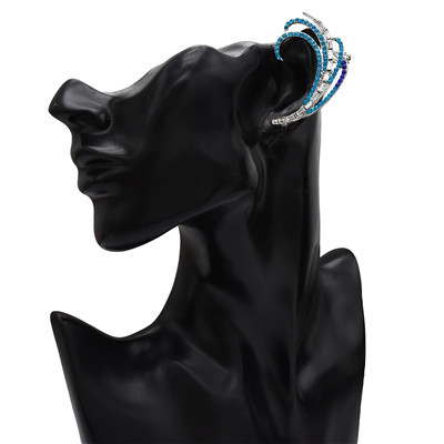 E-5297  2 Colors Claw Shape Rhinestone Outer Auricle Cuff Earring for Woman Jewelry Design