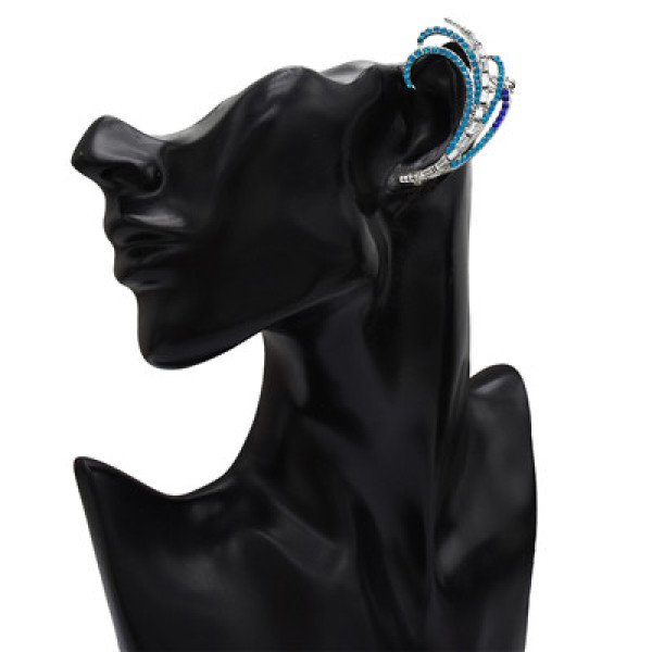 E-5297  2 Colors Claw Shape Rhinestone Outer Auricle Cuff Earring for Woman Jewelry Design