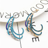 E-5297  2 Colors Claw Shape Rhinestone Outer Auricle Cuff Earring for Woman Jewelry Design