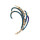 E-5297  2 Colors Claw Shape Rhinestone Outer Auricle Cuff Earring for Woman Jewelry Design