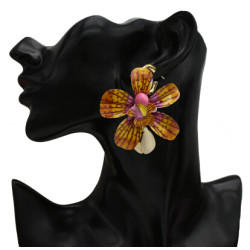 E-5298 Fashion Summer Sea Style Natural Shell Big Flower Pendant Earrings for Women's Jewelry Design