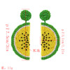 E-5299 Cute Girl Resin Beads Fruit Watermelon Shape Drop Earrings For Women Statement Party Jewelry