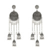 E-5307 Vintage Silver Gold Color Zamak Gypsy Indian Bells Long Tassel Statement Earrings For Women Boho Jewelry