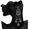 E-5307 Vintage Silver Gold Color Zamak Gypsy Indian Bells Long Tassel Statement Earrings For Women Boho Jewelry