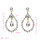 E-5310 ashion 2 Color Colorful Clear Inlay Crystal Rhinestone Dangle Long Earrings For Women Wedding Jewelry