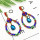 E-5310 ashion 2 Color Colorful Clear Inlay Crystal Rhinestone Dangle Long Earrings For Women Wedding Jewelry